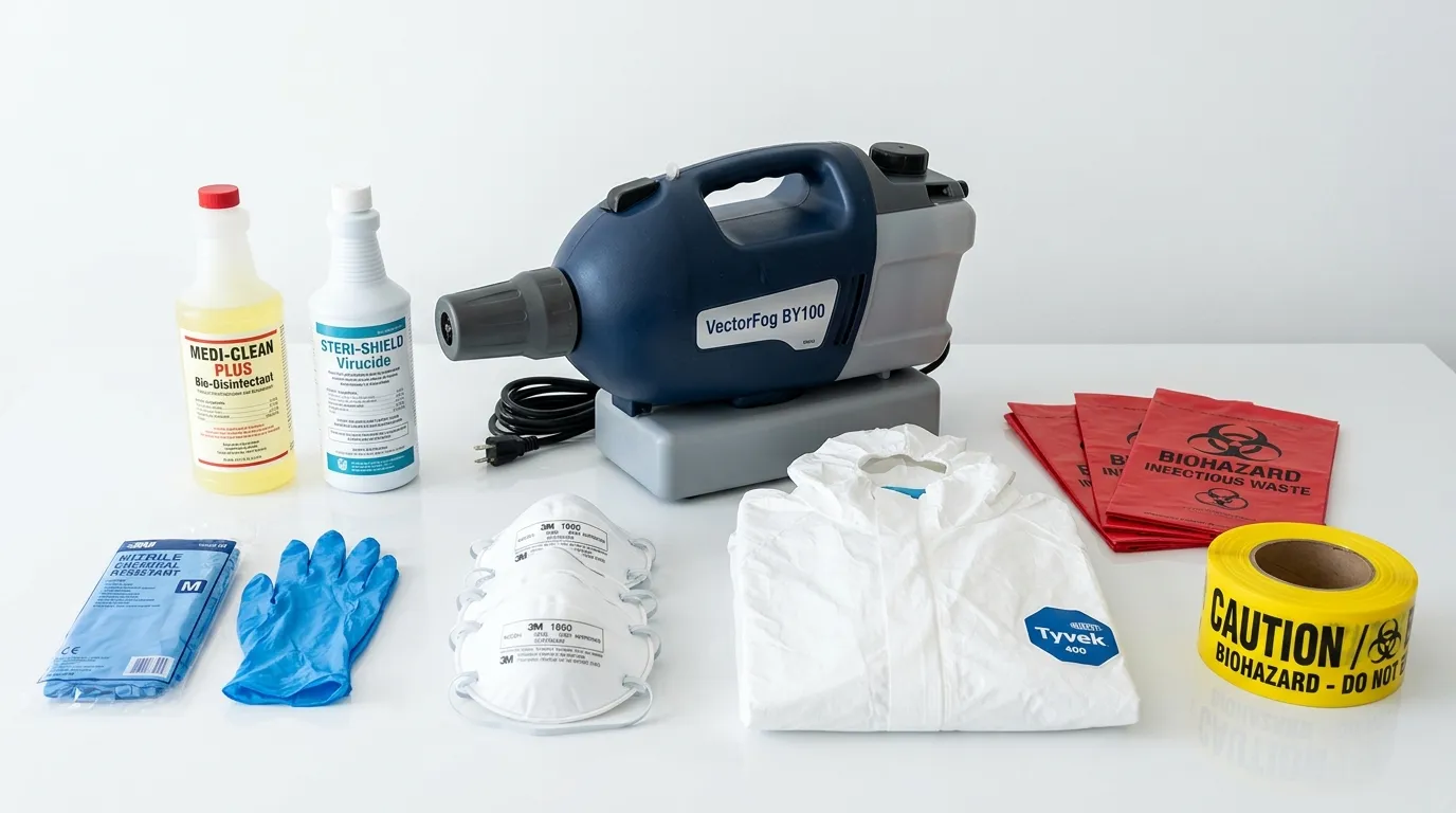 Professional biohazard remediation crew working in Cartersville