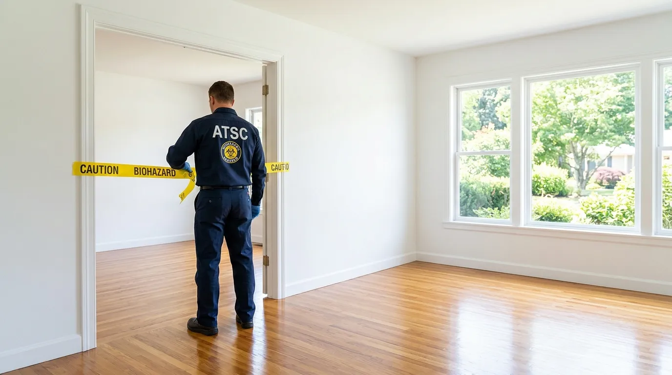 Certified biohazard cleanup crew performing Trauma Scene Cleanup in Cartersville